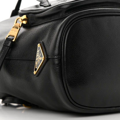 Prada Glace Calfskin Embossed Secchiello Bucket Bag Black 9 of 13