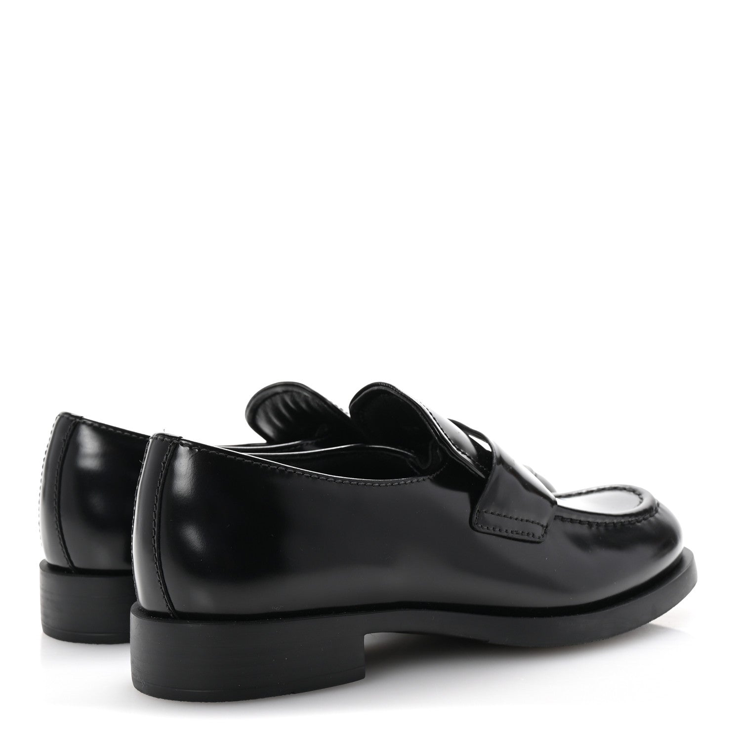 Prada Spazzolato Loafers 37 Black 5 of 10
