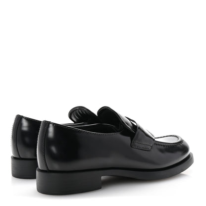 Prada Spazzolato Loafers 37 Black 5 of 10