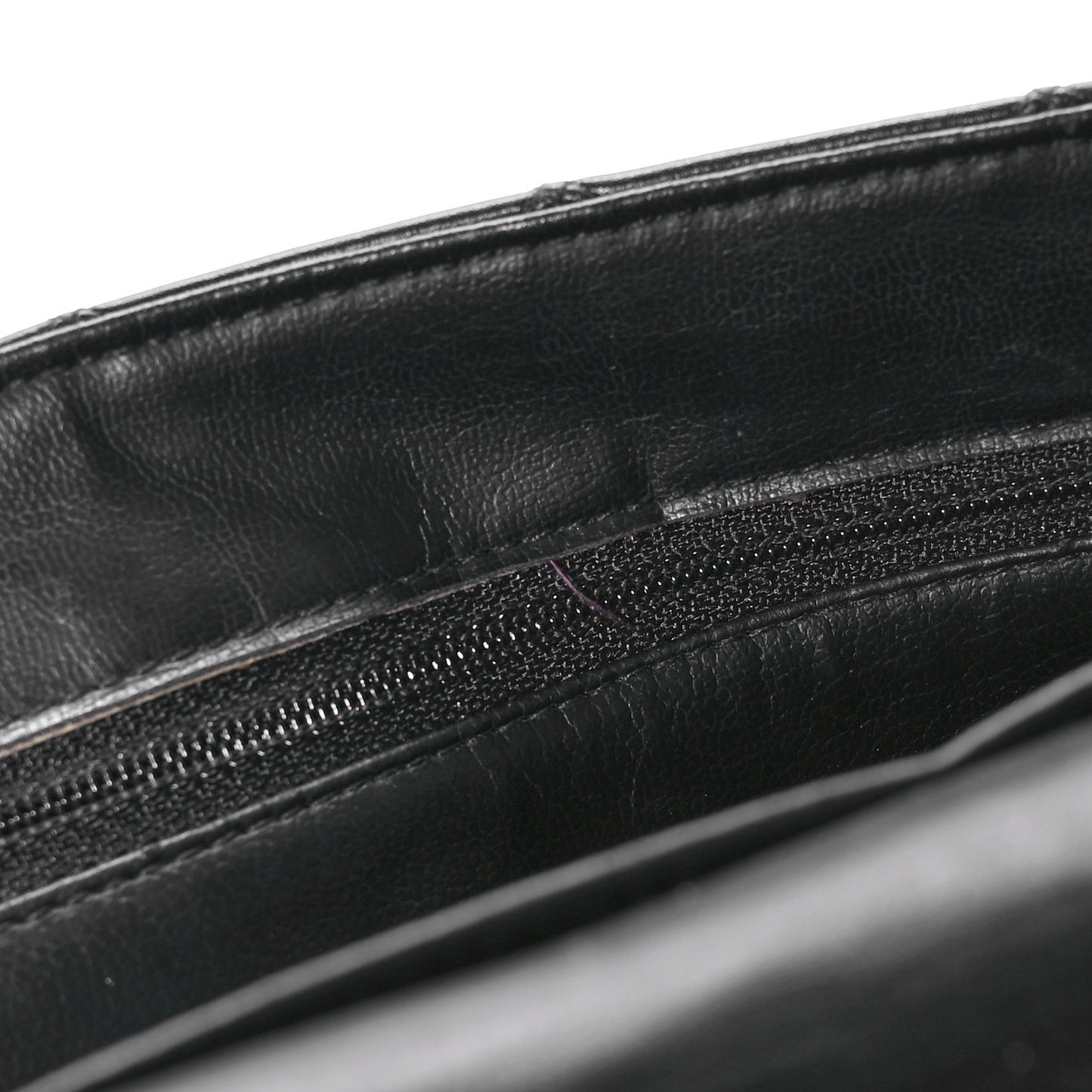 Lambskin Stitched Briefcase Bag Black