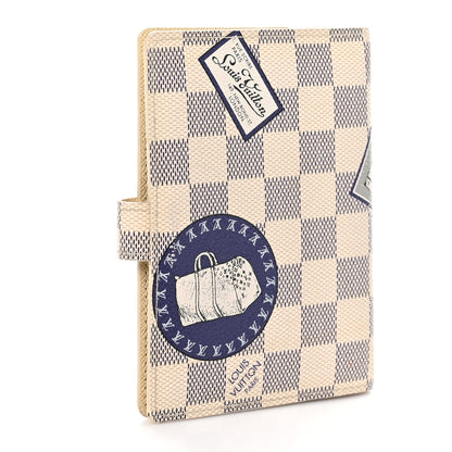 Louis Vuitton Damier Azur Patch Small Ring Agenda Cover 3 of 7