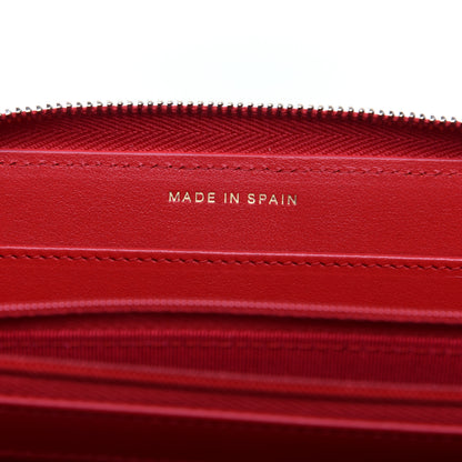 Chanel Caviar Quilted Long Zip Around Wallet Red 9 of 11