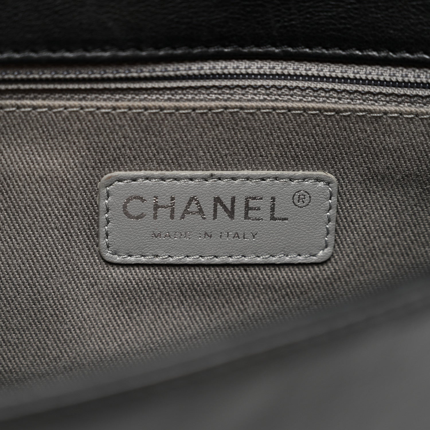 Chanel Calfskin Crystal Embossed Medium Boy Flap Black 7 of 12