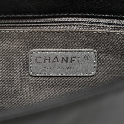 Chanel Calfskin Crystal Embossed Medium Boy Flap Black 7 of 12