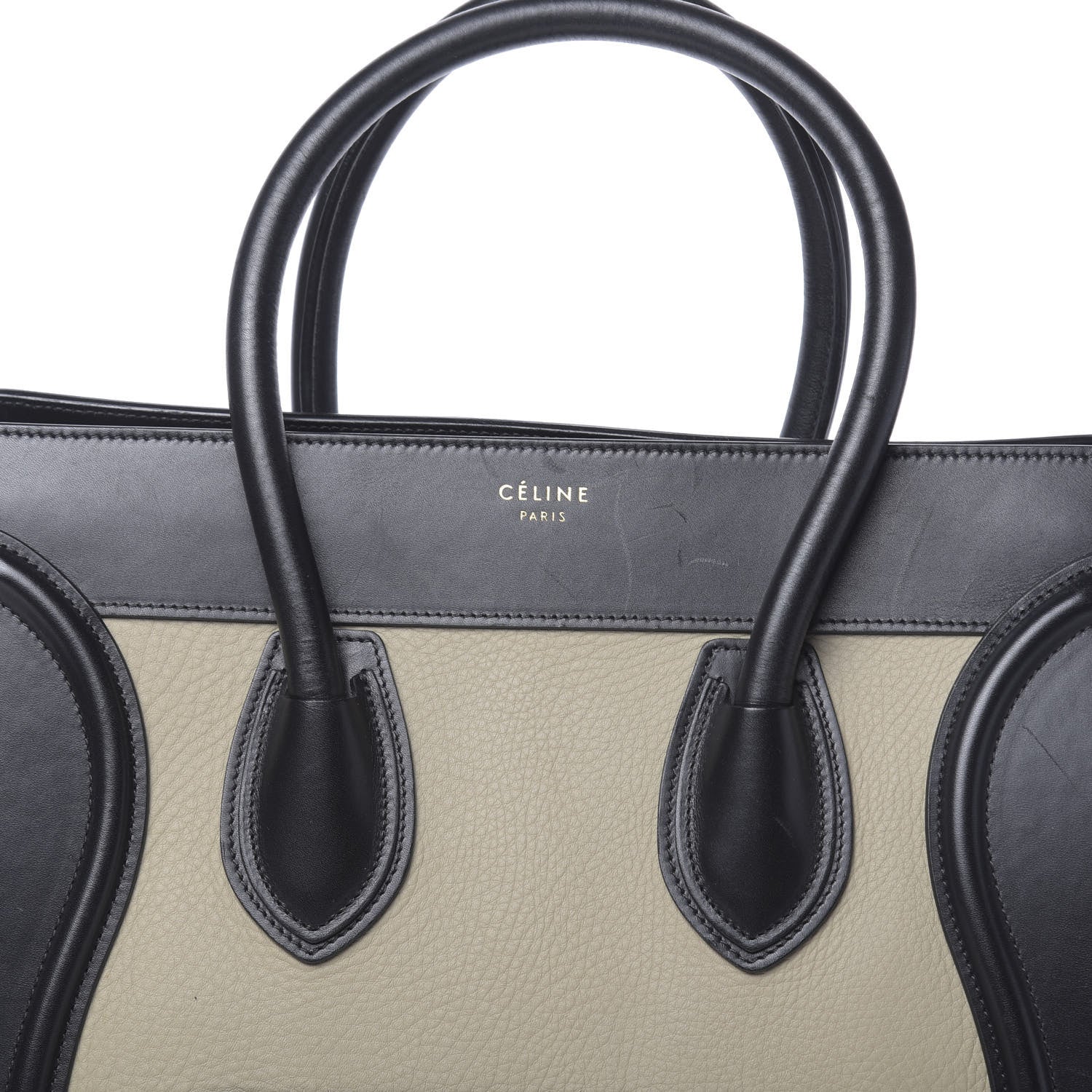 Celine Elephant Calfskin Mini Tri-Color Luggage Beige 8 of 13