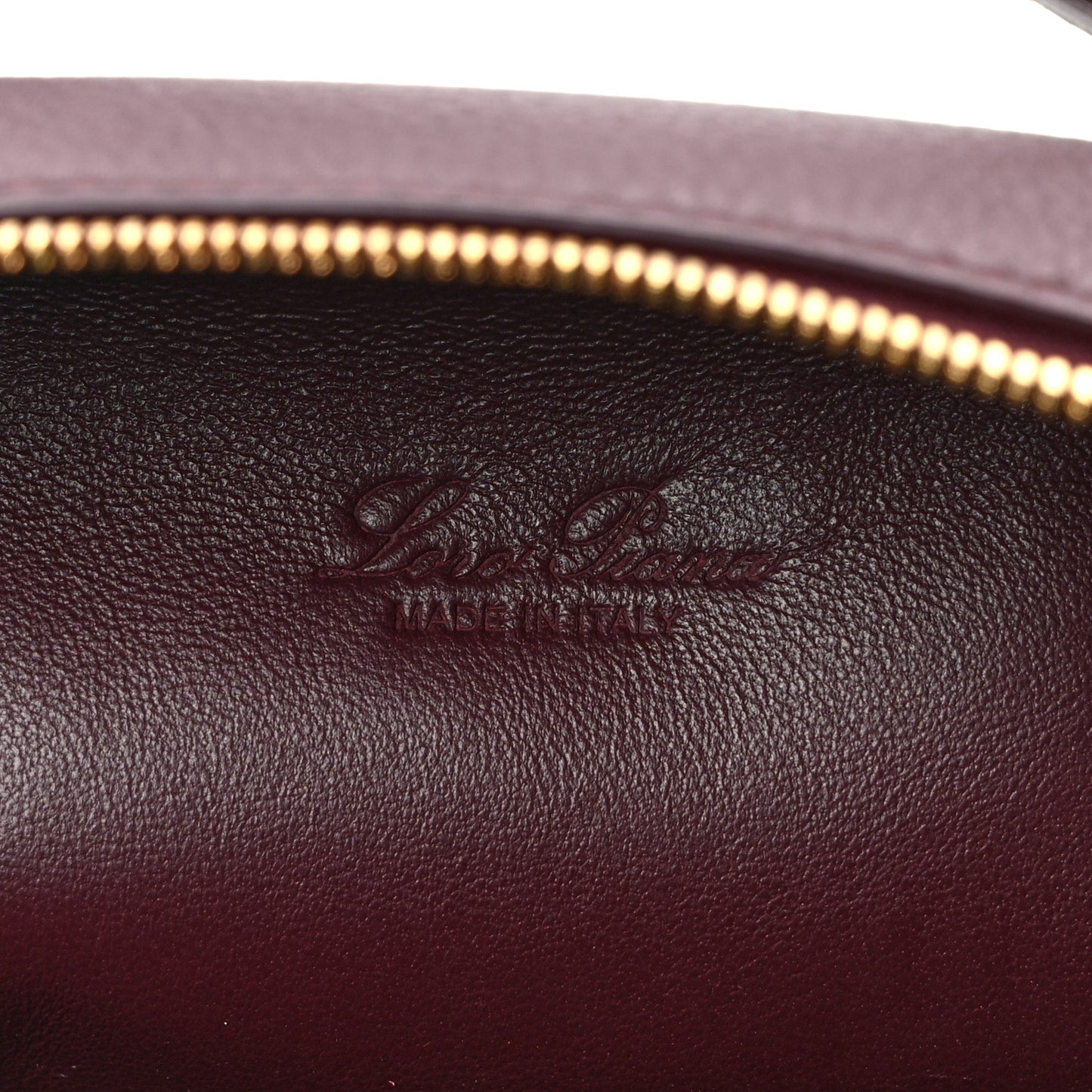 Grained Calfskin L19 Extra Pocket Pouch Azuki Beans