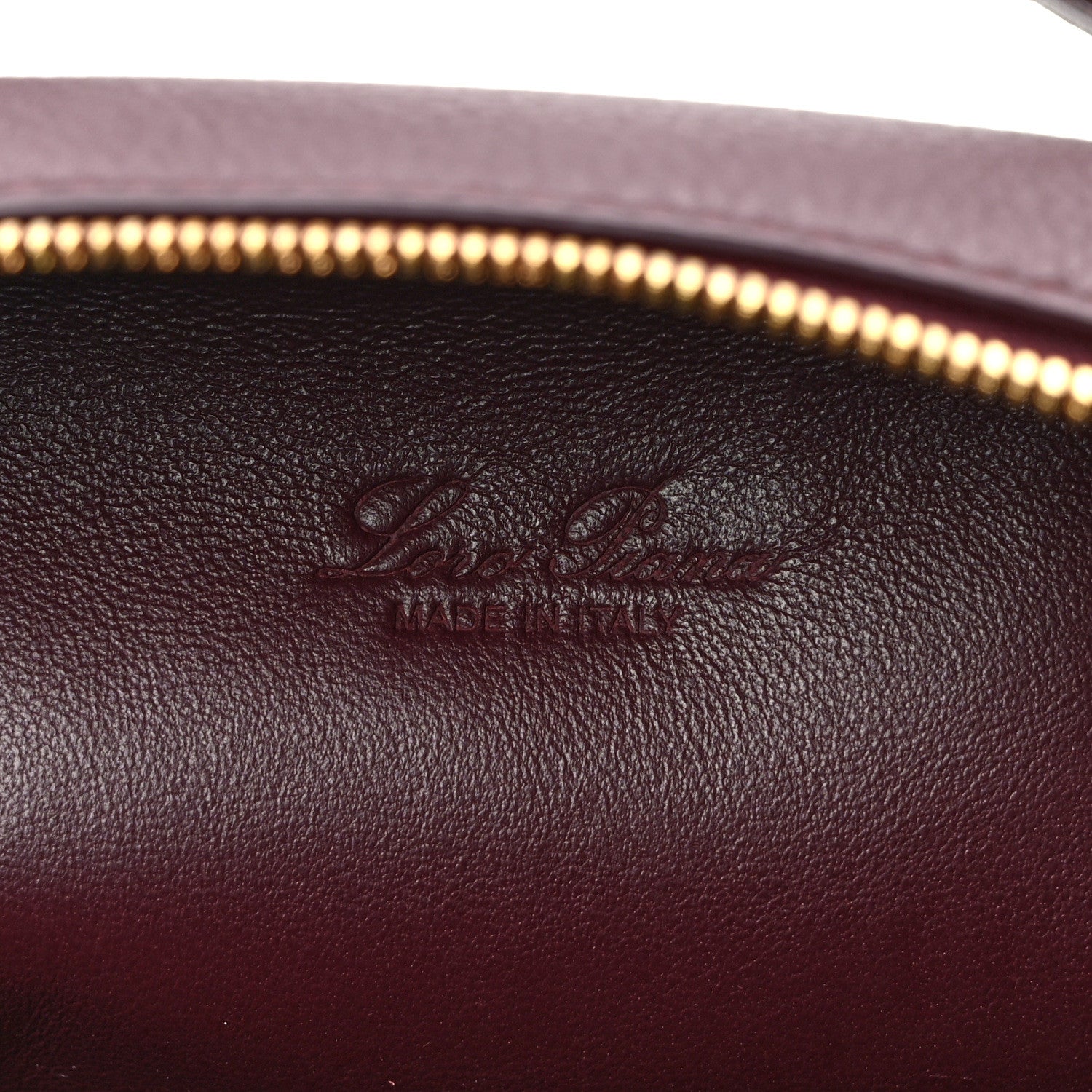 Loro Piana Grained Calfskin L19 Extra Pocket Pouch Azuki Beans 6 of 8