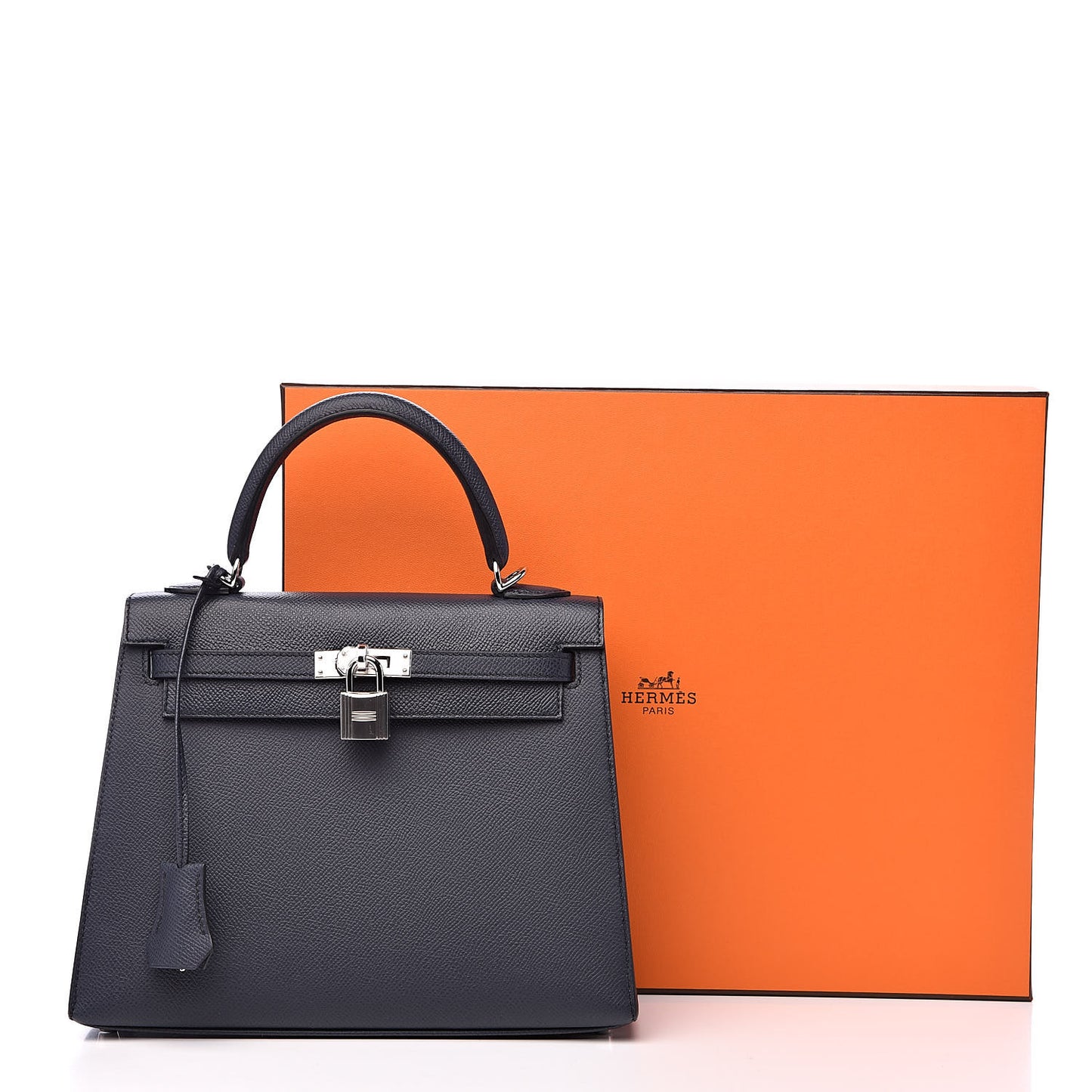 Epsom Kelly Sellier 25 Bleu Indigo