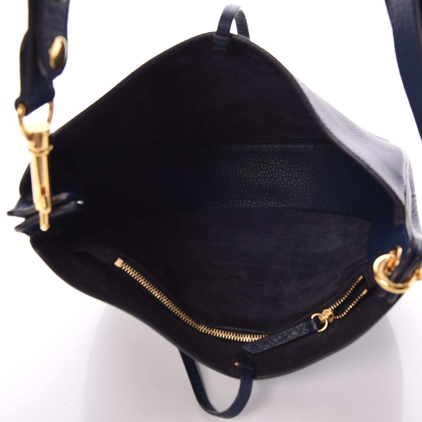 Supple Calfskin Small Hobo Ink Blue