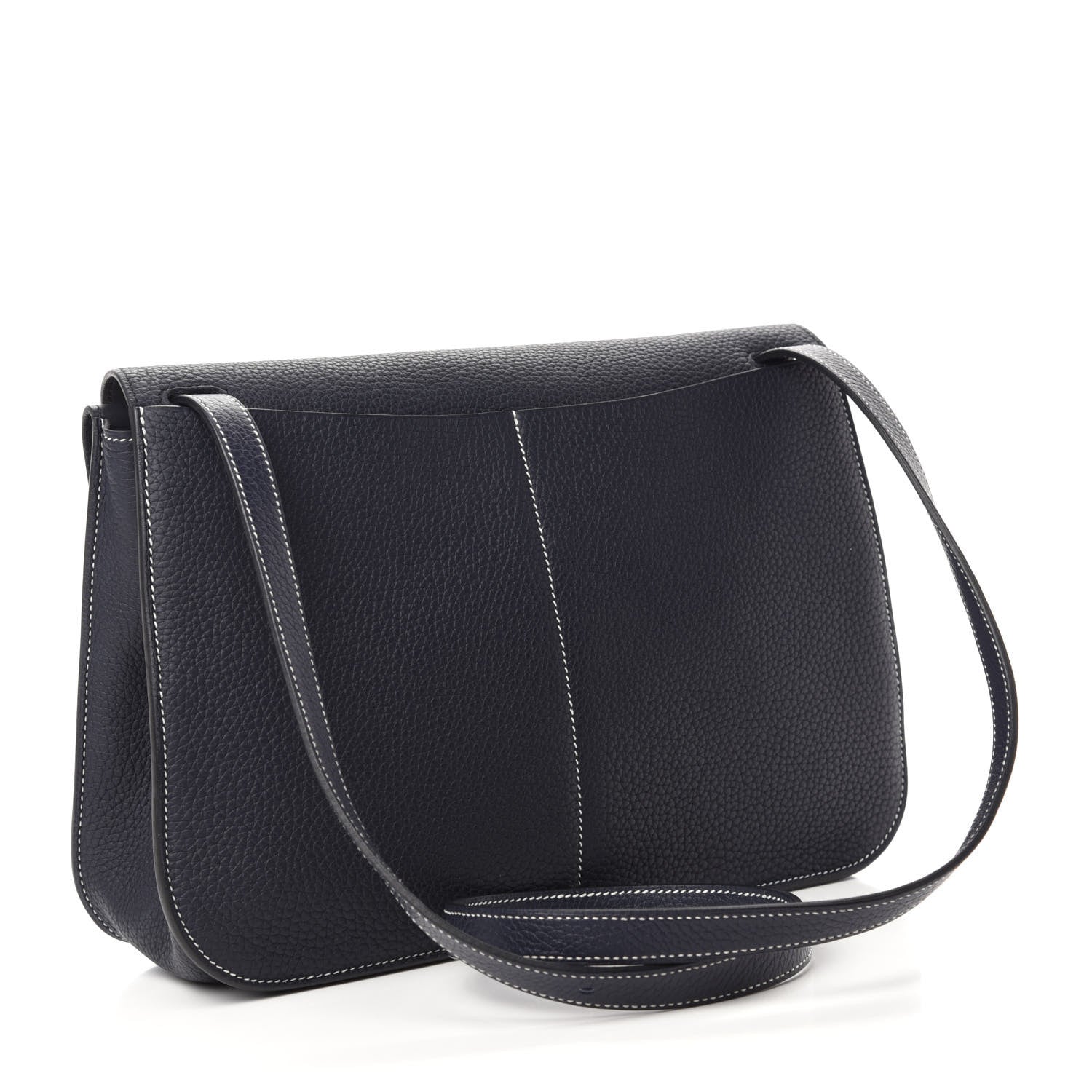 Hermes Taurillon Clemence Halzan 31 GM Bleu Nuit 3 of 11