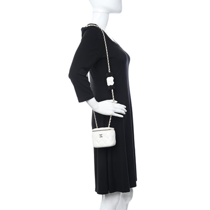 Chanel Lambskin Quilted My Chanel Lady Vanity Case With Chain White 2 of 11