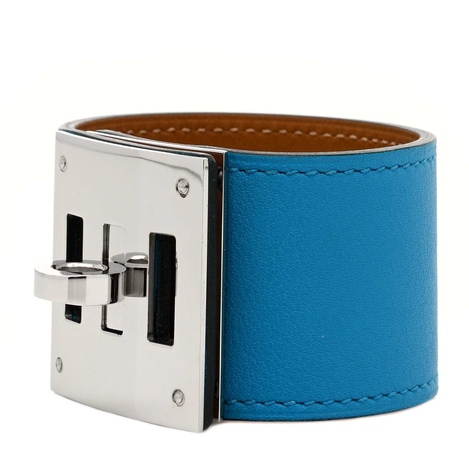 Hermes Swift Kelly Dog Bracelet T1 Bleu Zanzibar 1 of 5