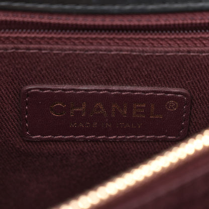 Chanel Calfskin Chevron Stitched Medium Coco Flap Bag Black 6 of 10