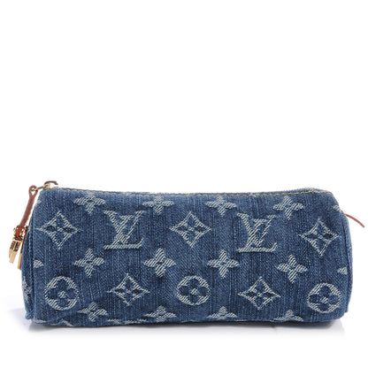 Louis Vuitton Denim Speedy GM Pochette Case 1 of 8