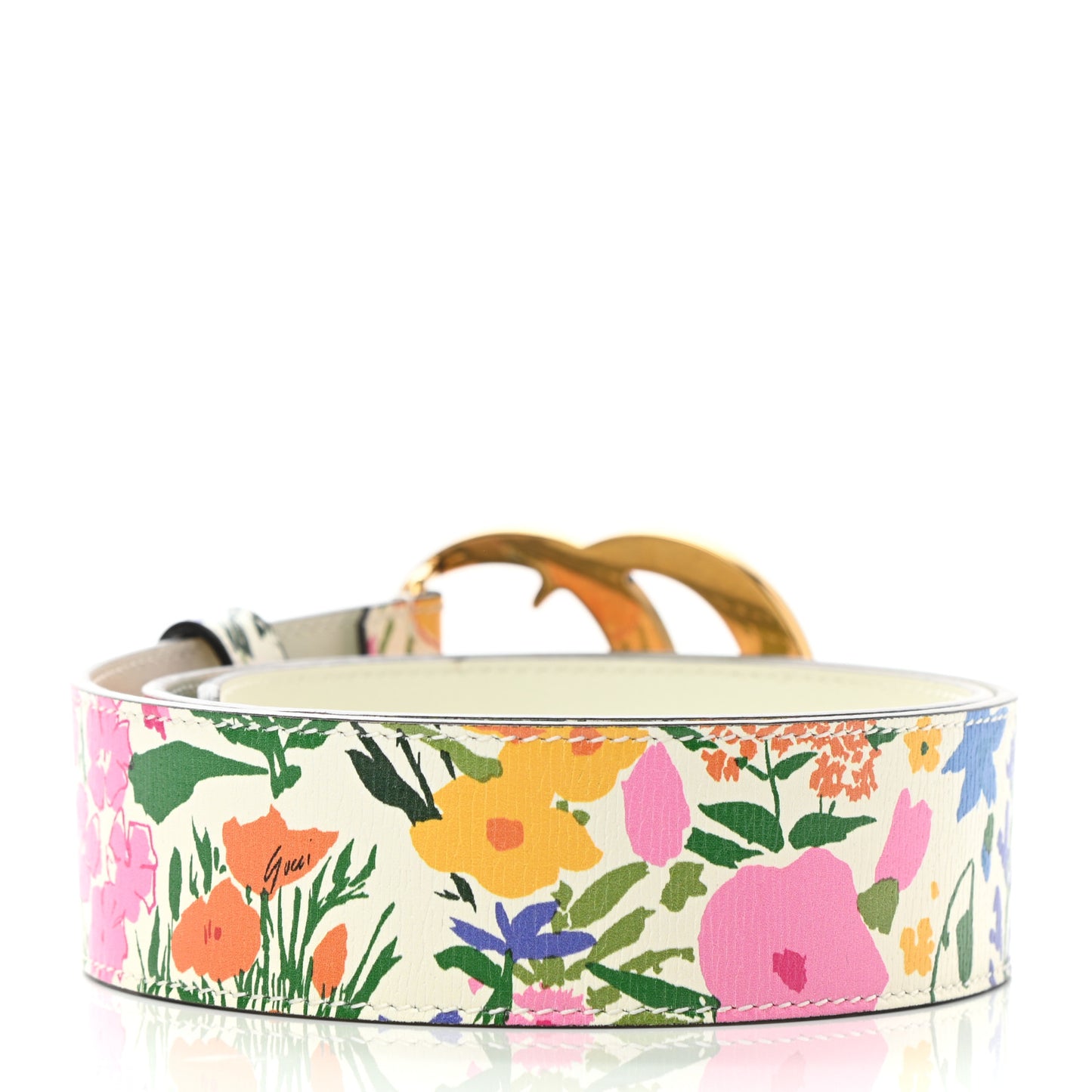 X KEN SCOTT Calfskin Double G 40mm Belt 75 30 Multicolor