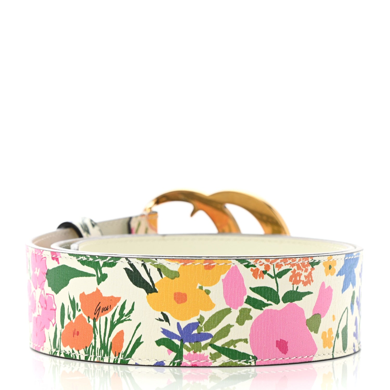 Gucci X KEN SCOTT Calfskin Double G 40mm Belt 75 30 Multicolor 2 of 6