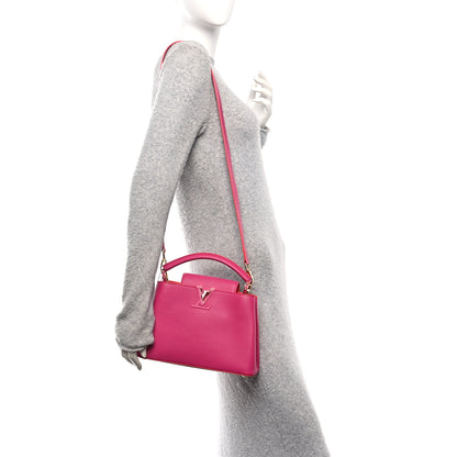 Louis Vuitton Taurillon Capucines BB Hibiscus Flamingo 2 of 10