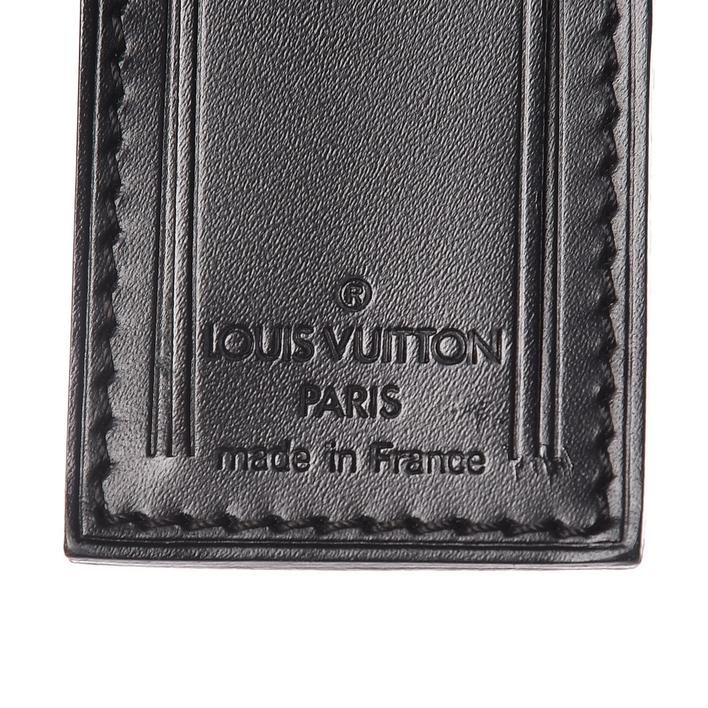 Calfskin Luggage Tag Black