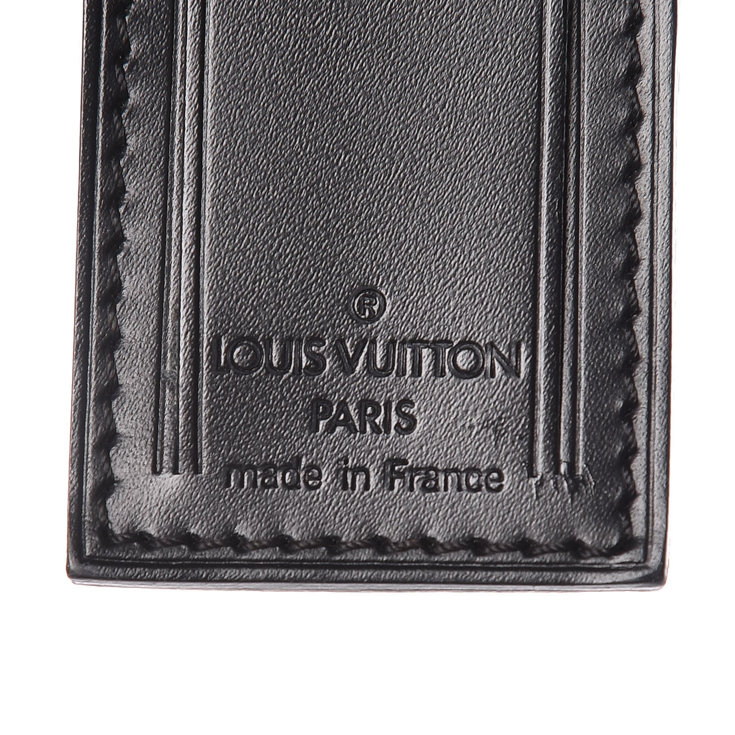 Louis Vuitton Calfskin Luggage Tag Black 5 of 5