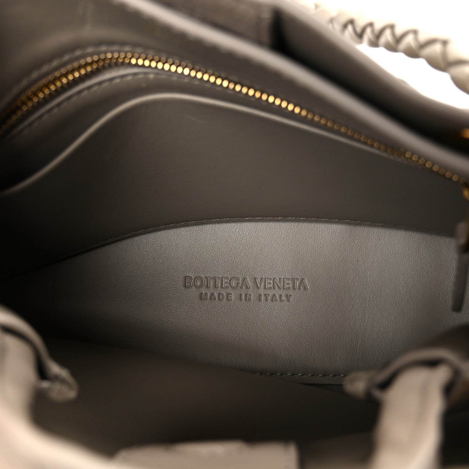 Bottega Veneta Ostrich Mini Andiamo Shoulder Bag Limestone 5 of 10