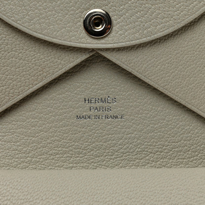 Hermes Chevre Mysore Calvi Duo Card Case Mushroom 6 of 7