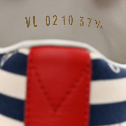 Louis Vuitton Canvas Escale Stellar Sneakers 37.5 Blue 7 of 8