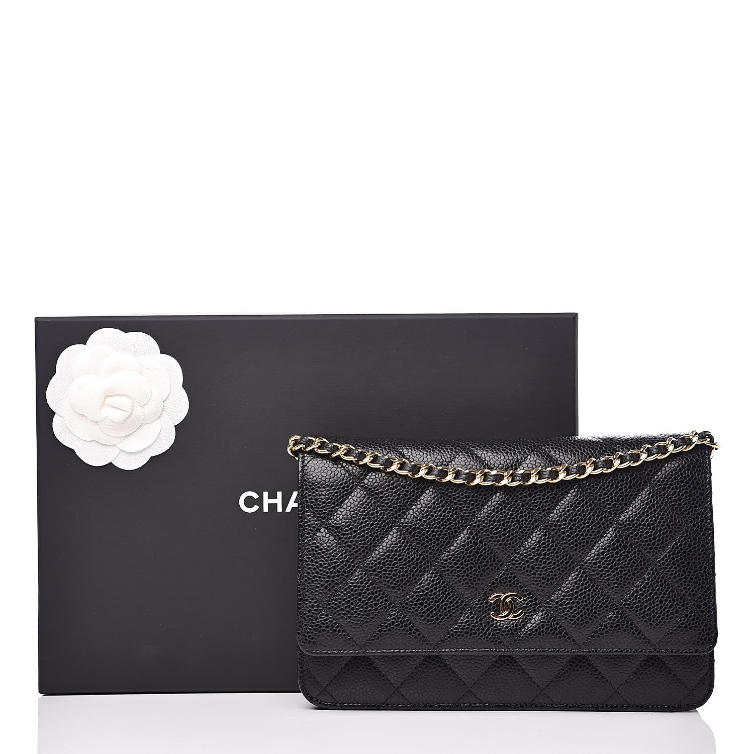 Chanel Caviar Quilted Wallet On Chain WOC Black 12 of 12
