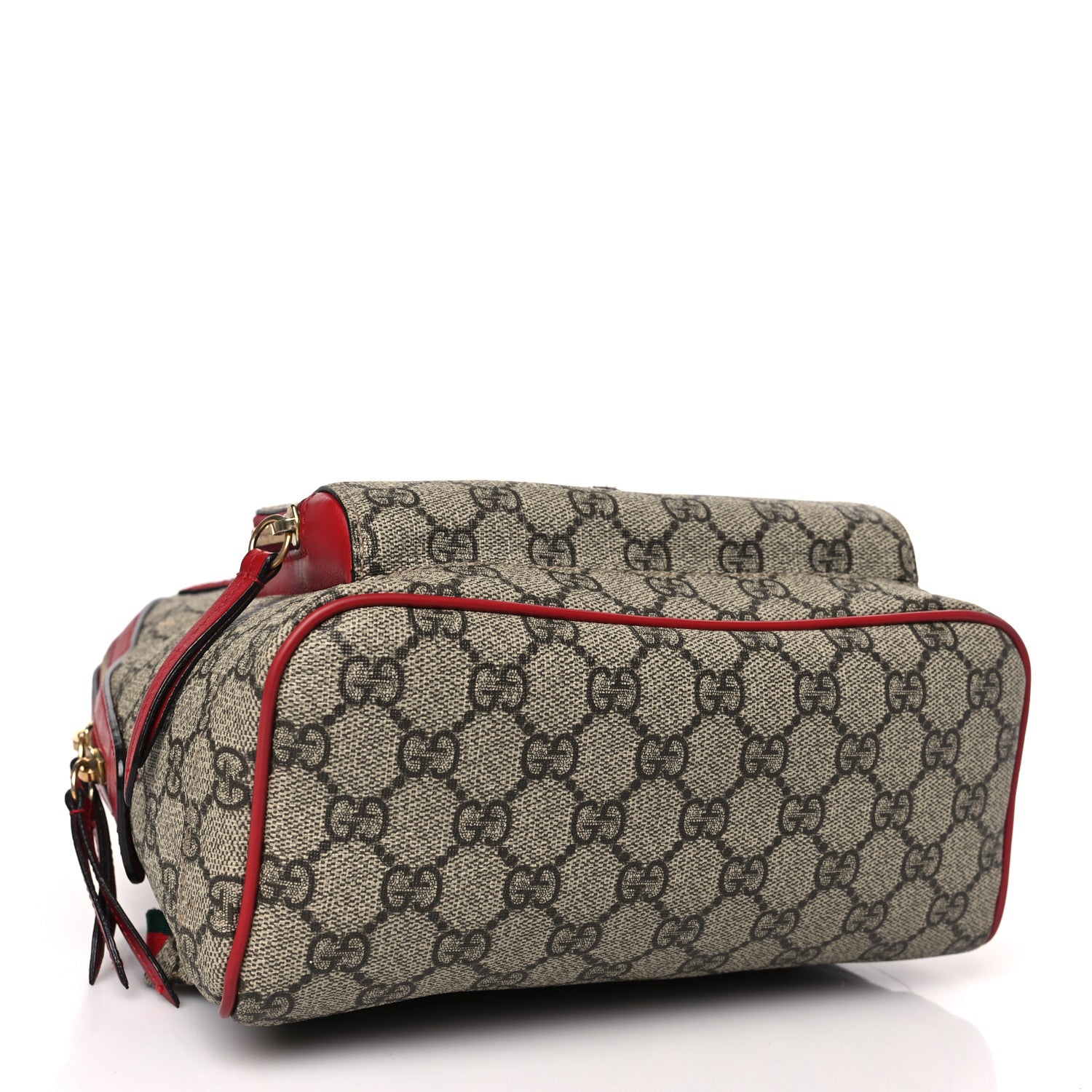 Gucci GG Supreme Monogram Web Kingsnake Heart Embroidered Small Day Backpack Red 4 of 10