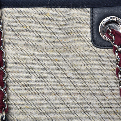 Chanel Striped Canvas Small Deauville Tote Beige 8 of 9