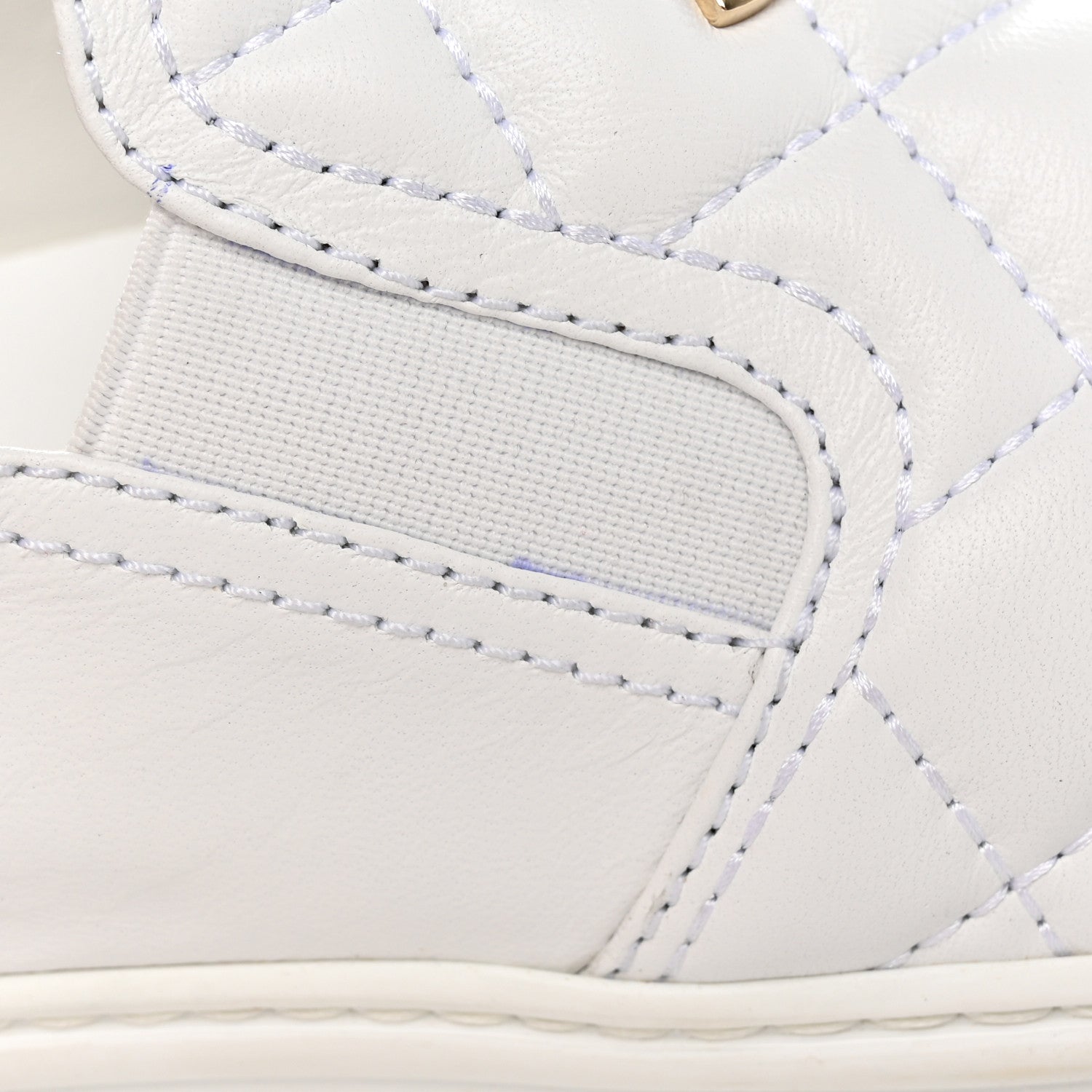 Chanel Lambskin Quilted Womens CC Stroll Sneakers 40 White 14 of 18