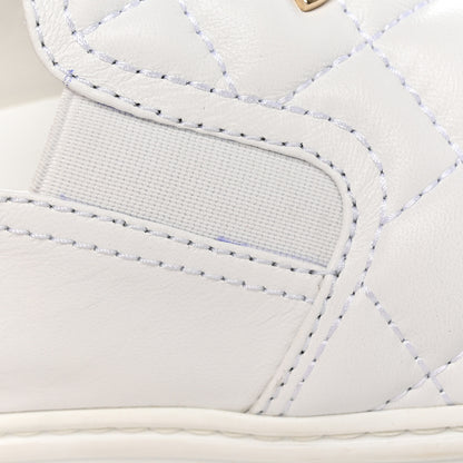 Chanel Lambskin Quilted Womens CC Stroll Sneakers 40 White 14 of 18