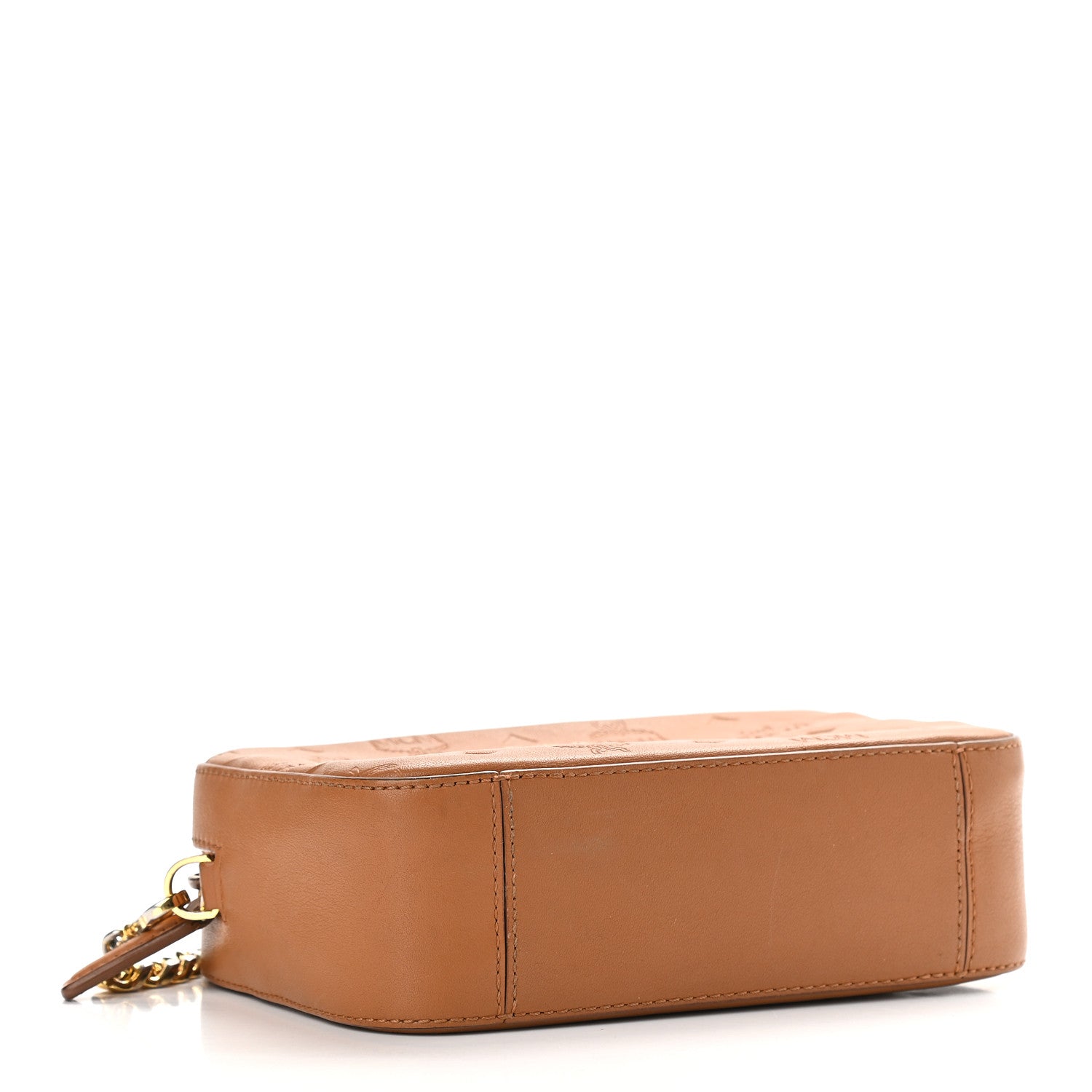 MCM Calfskin Ottomar Monogram Klara Crossbody Bag Cognac 4 of 11