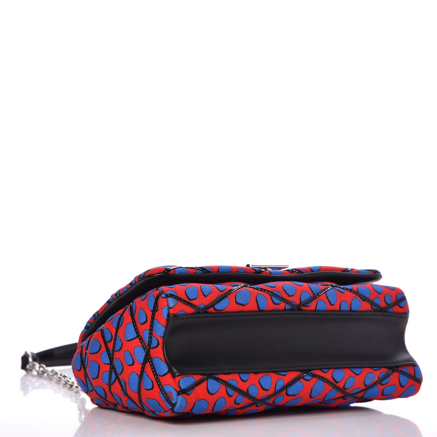 Canvas Patent Jungle Dots Malletage GO-14 PM Coquelicot Denim
