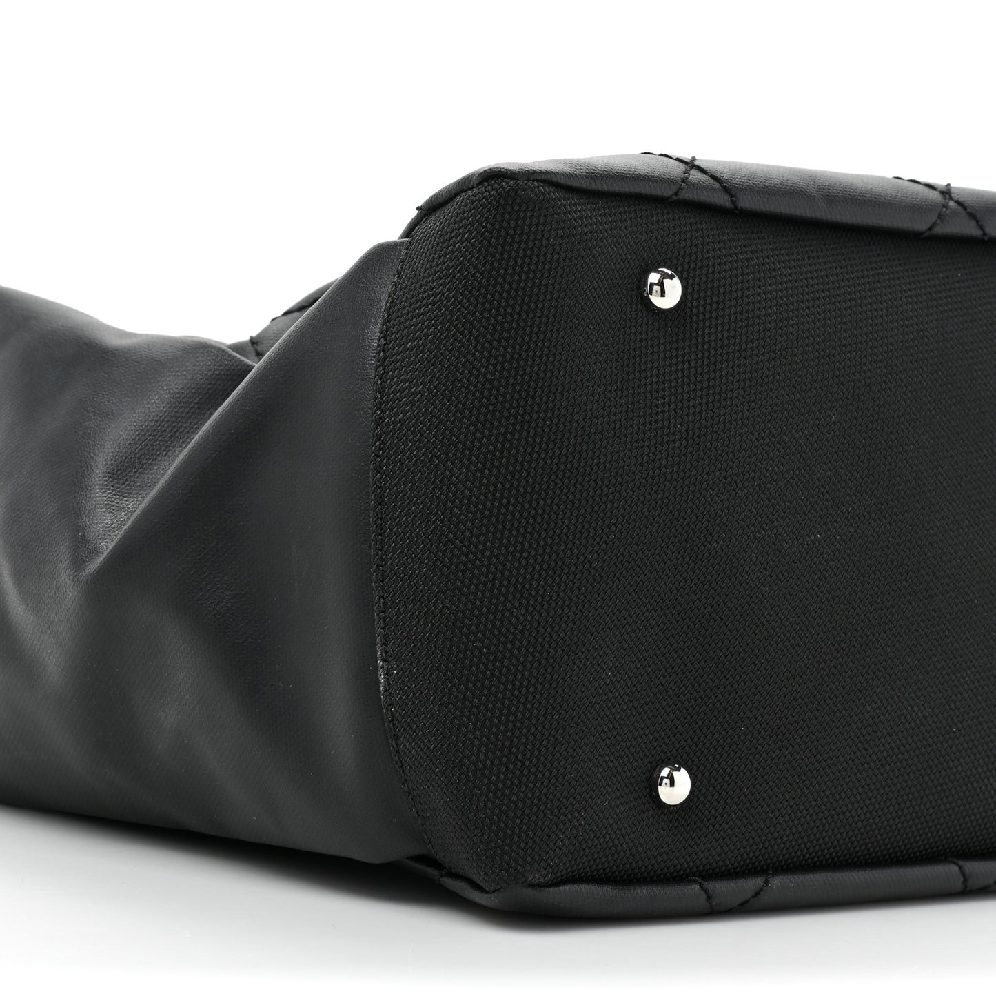 Coated Canvas Quilted Large Paris Biarritz Tote Black