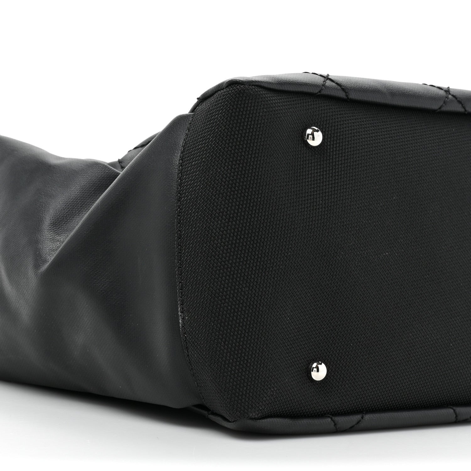 Chanel Coated Canvas Quilted Large Paris Biarritz Tote Black 11 of 12