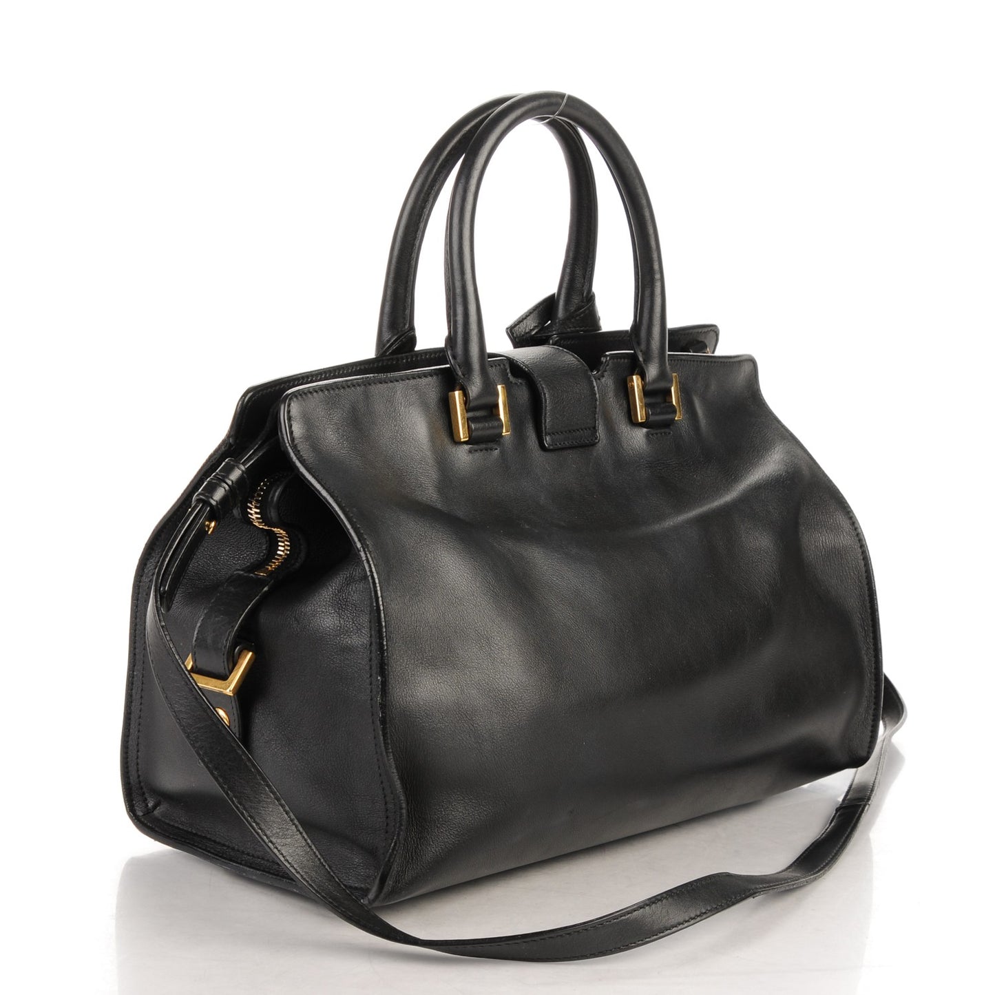 Calfskin Small Classic Y Cabas Black