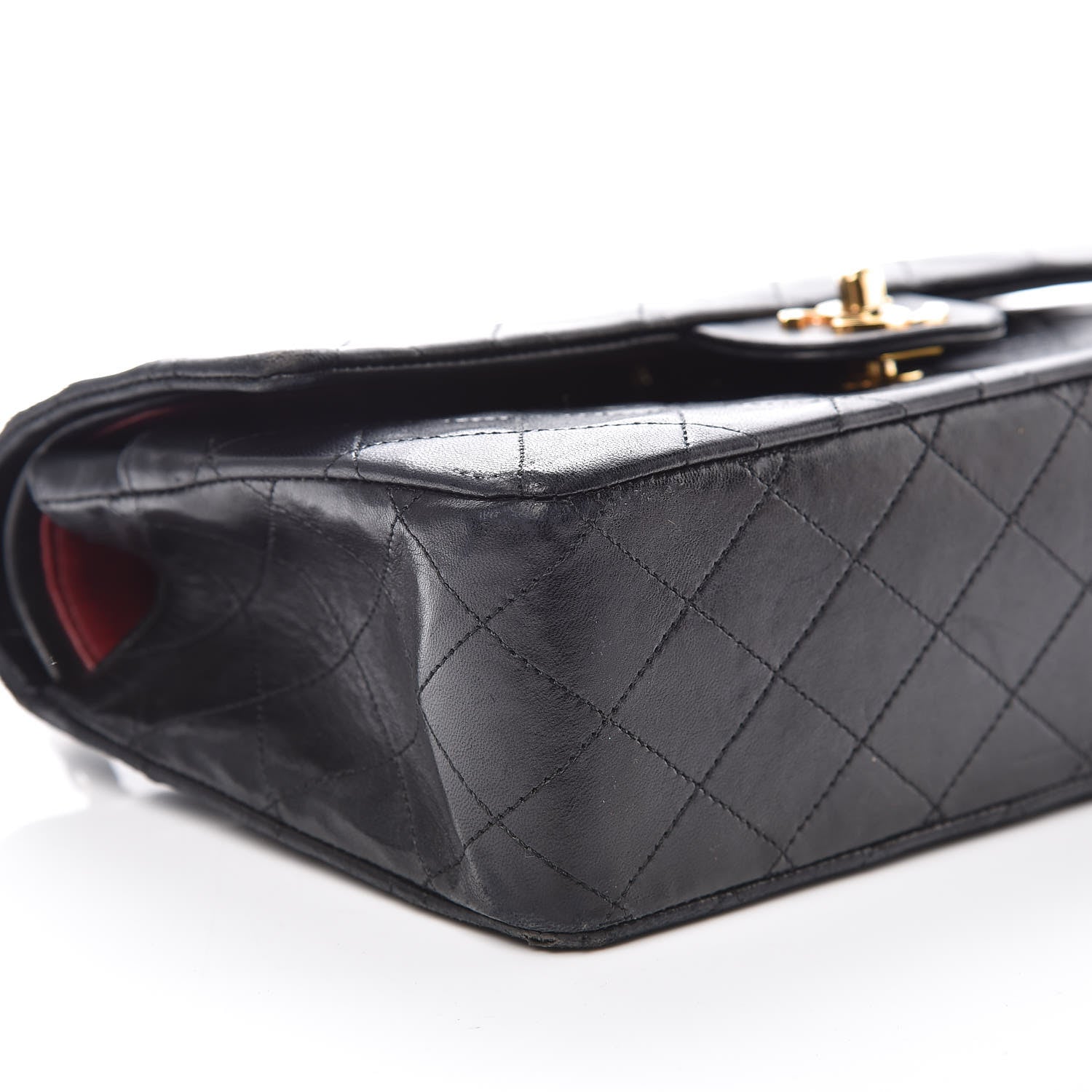 Chanel Lambskin Quilted Medium Double Flap Bag Black 6 of 18