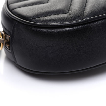 Gucci Calfskin Matelasse GG Marmont Belt Bag 95 38 Black 16 of 20
