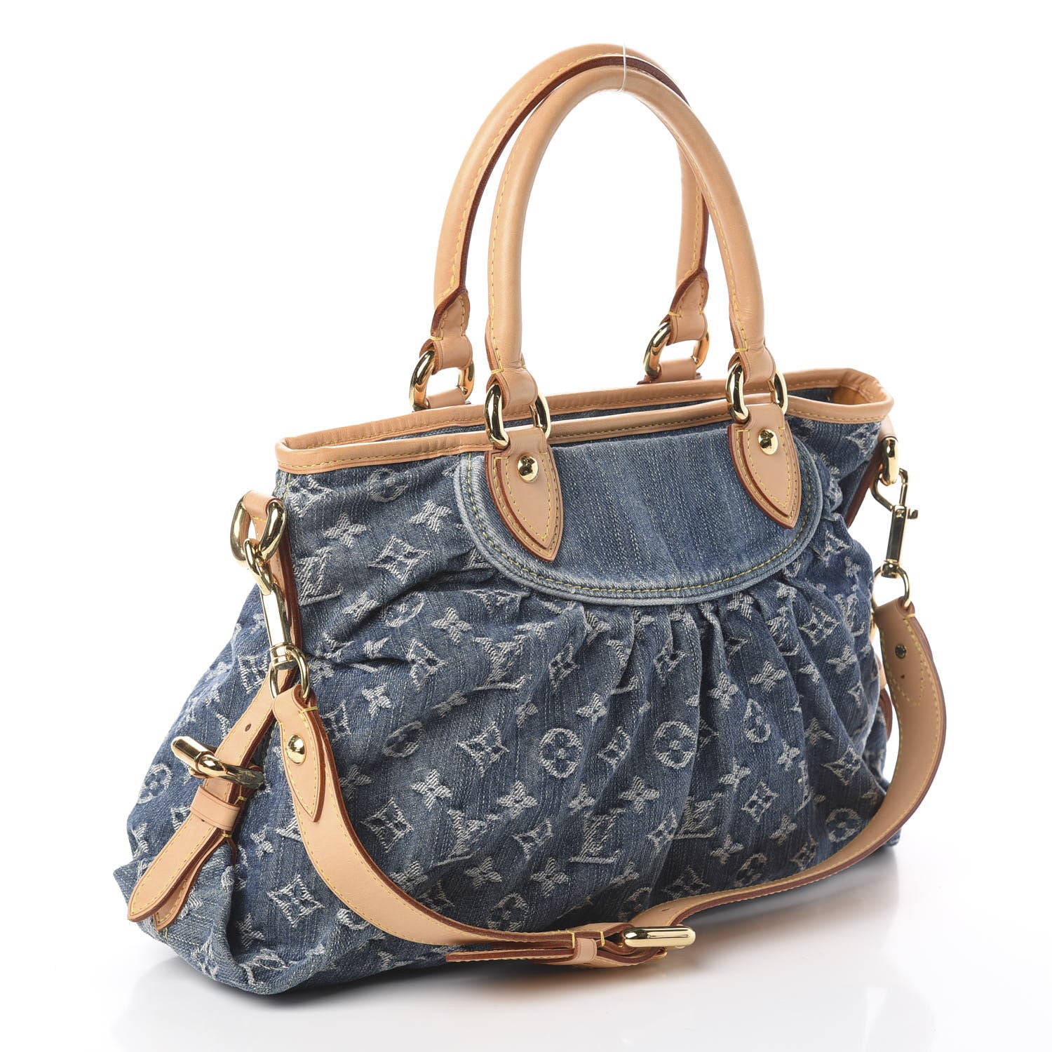 Louis Vuitton Denim Neo Cabby MM Blue 2 of 8