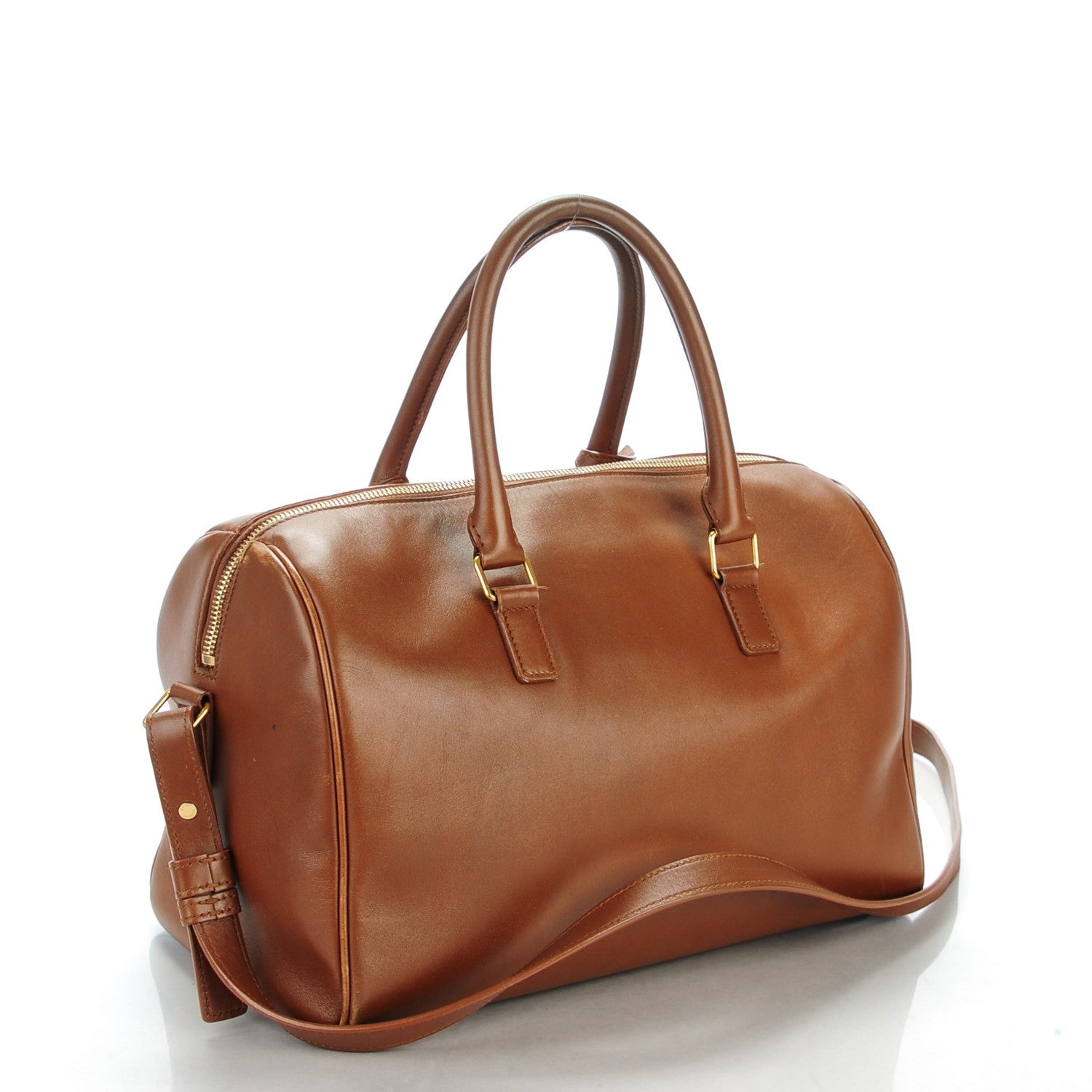 Saint Laurent Calfskin Classic Duffle 6 Cognac 3 of 7