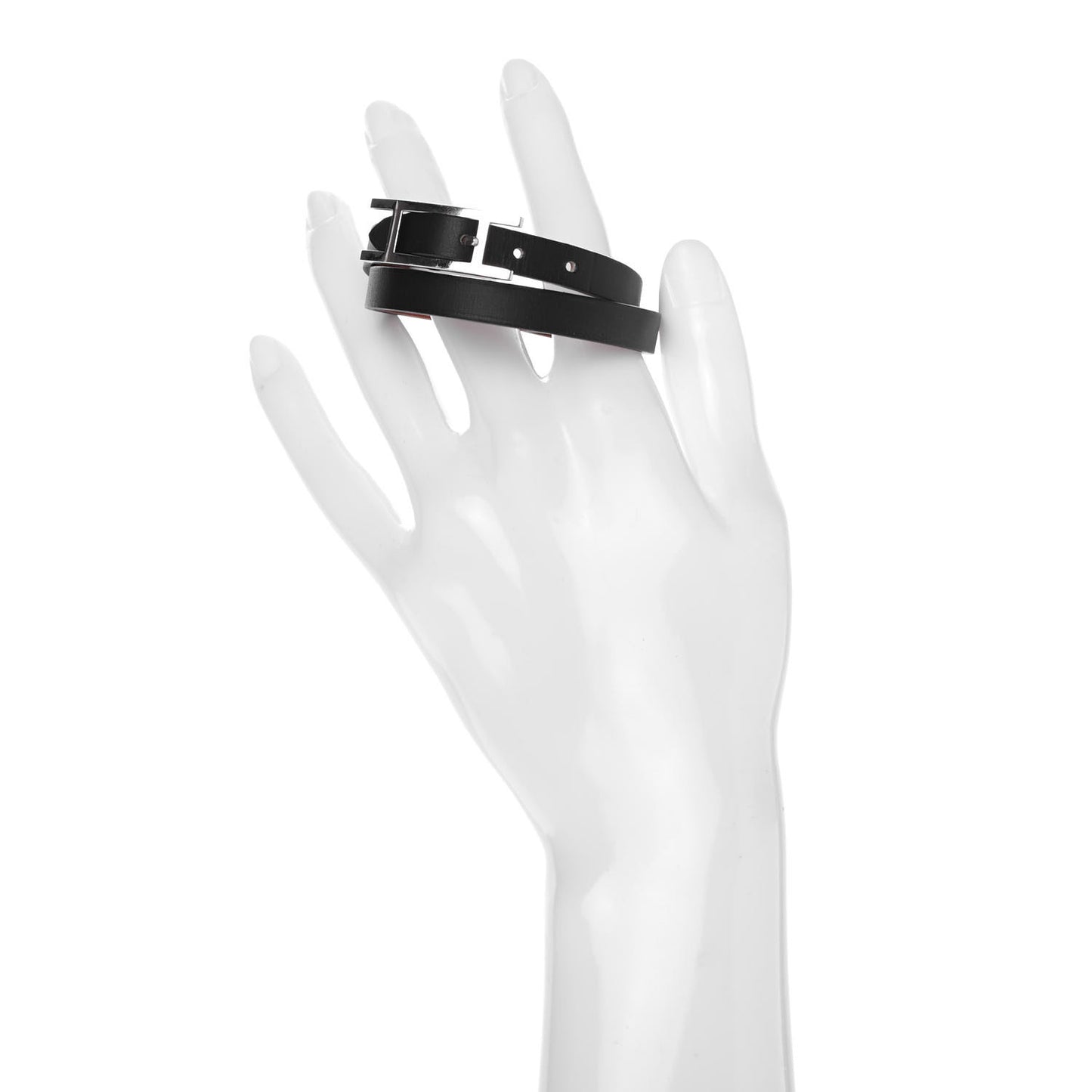 Chamonix Tadelakt Behapi Double Tour Reversible Bracelet T3 Black Fauve