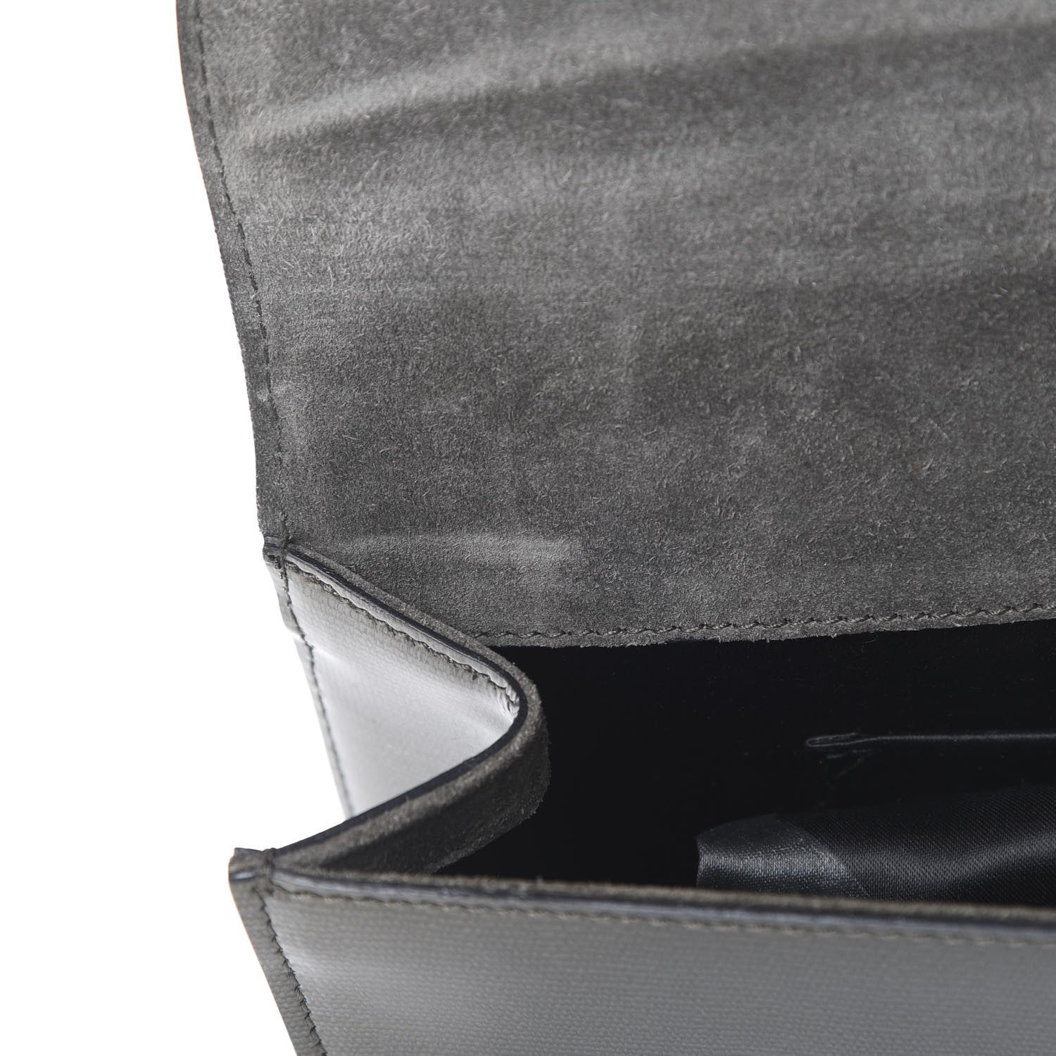 Saint Laurent Textured Patent Classic Y Ligne Clutch Olive 8 of 9