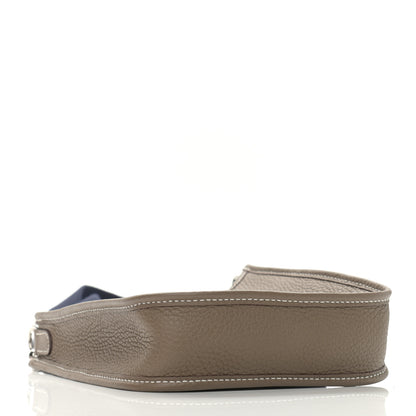 Hermes Taurillon Clemence Amazone Evelyne TPM Etoupe Bleu Indigo 4 of 10