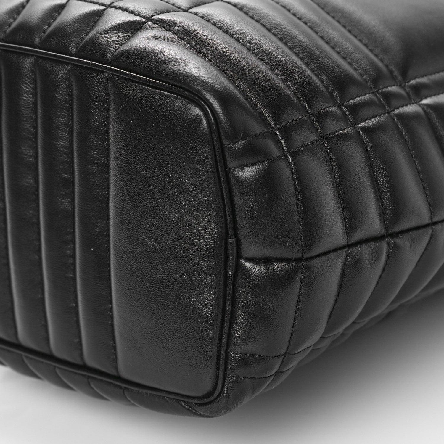 Burberry Lambskin Quilted Medium Lola Bucket Bag Black 8 of 8