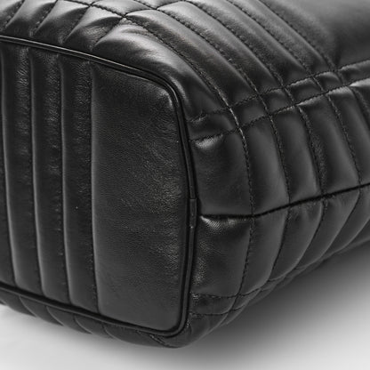 Burberry Lambskin Quilted Medium Lola Bucket Bag Black 8 of 8