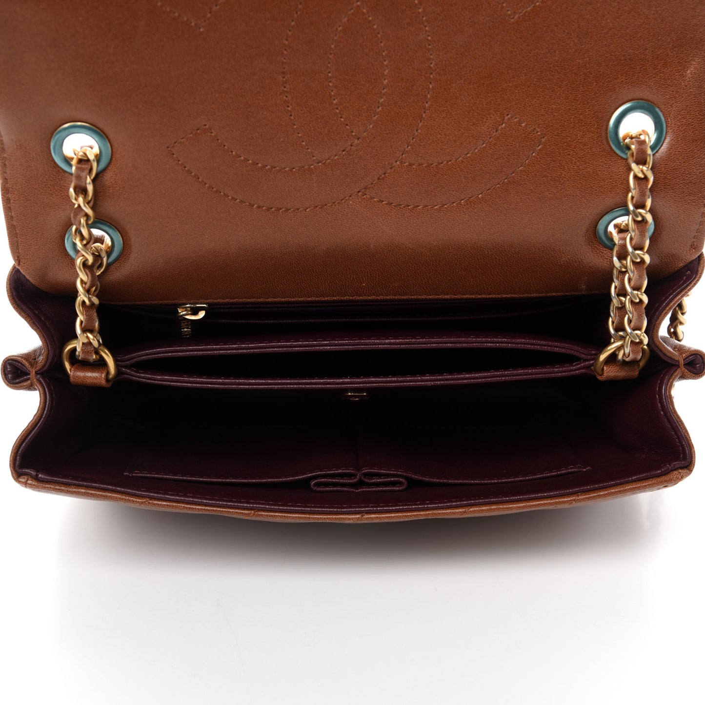 Lambskin Quilted Jumbo Coco Vintage Flap Brown