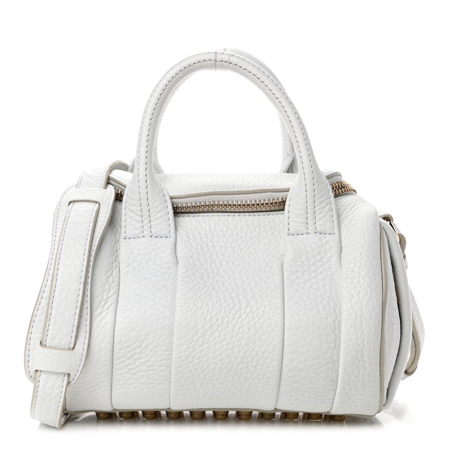 Pebbled Lambskin Mini Rockie Gray Gold Hardware