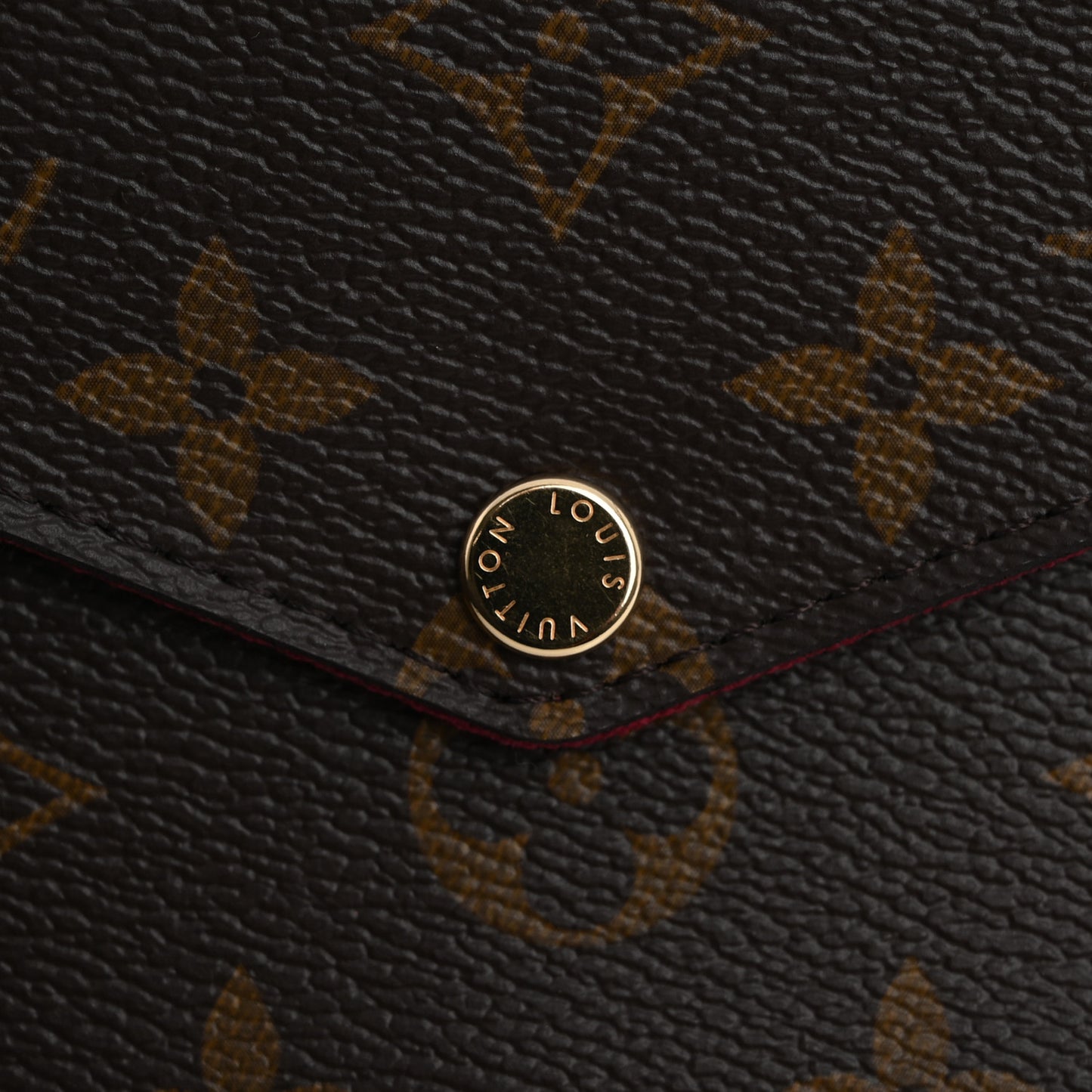 Monogram Pochette Felicie Chain Wallet Fuchsia
