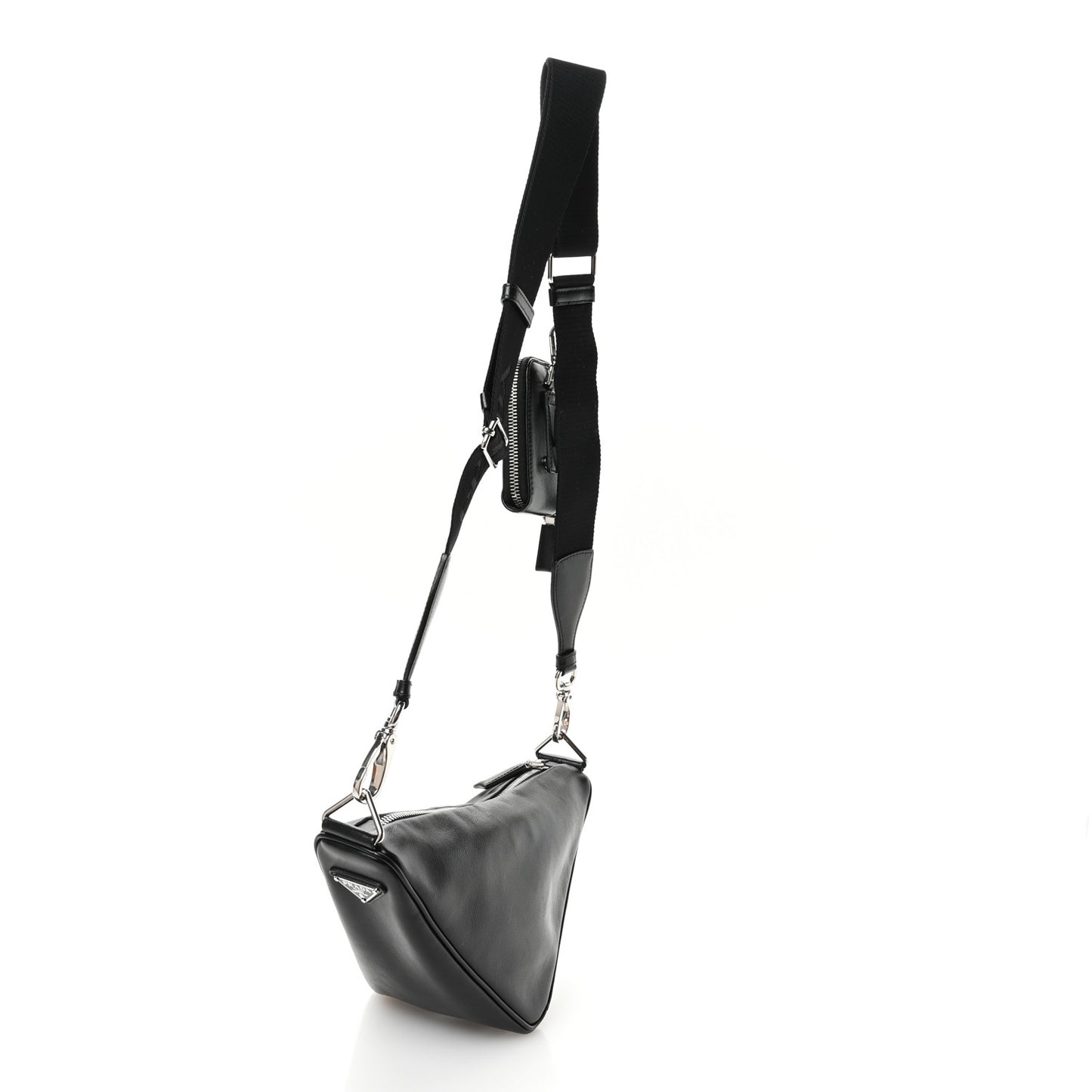 Grace Lux Triangle Shoulder Bag Black