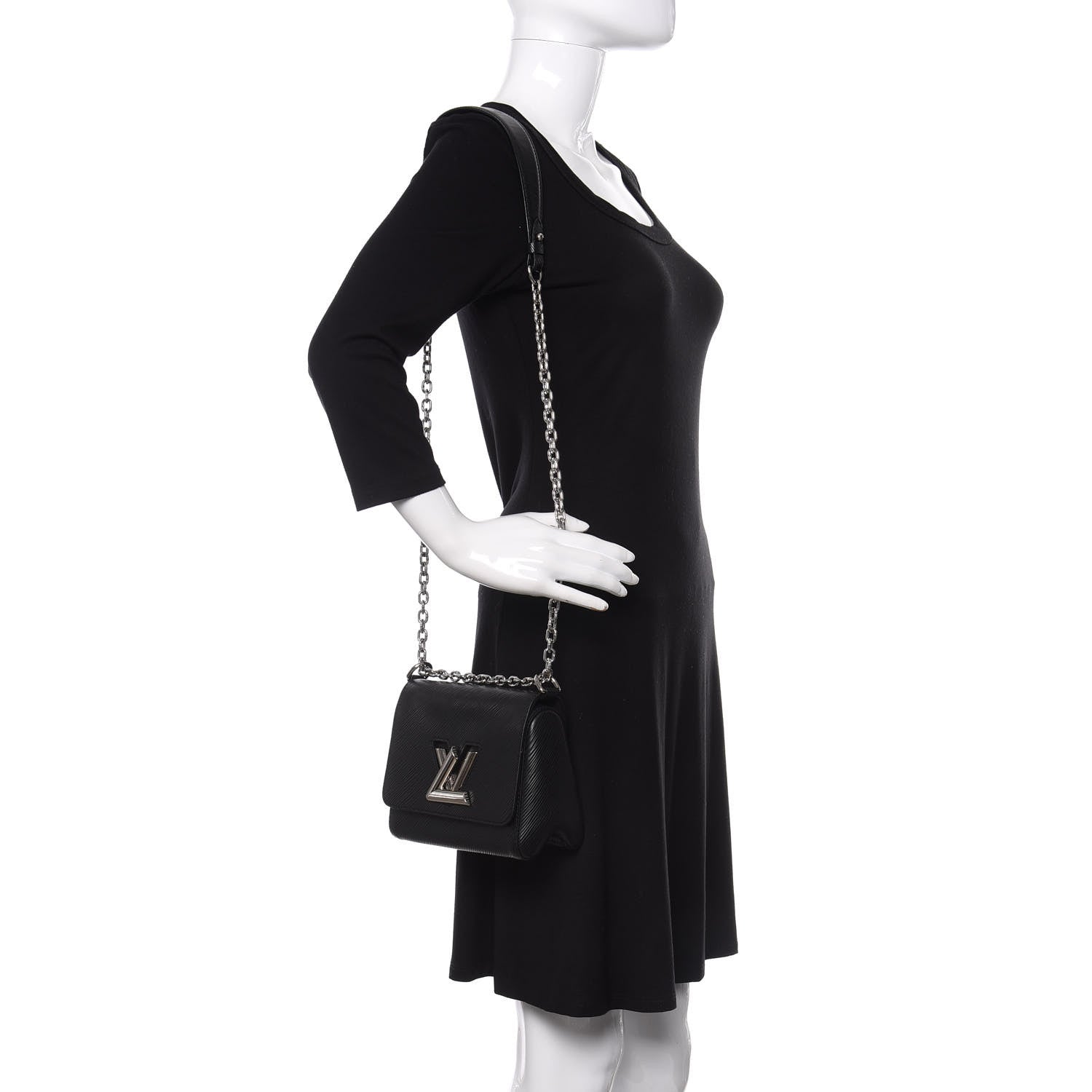 Louis Vuitton Epi Twist Shoulder Bag PM Black 2 of 9